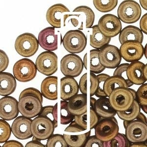 Czech Glass- O Bead- Metallic Mix