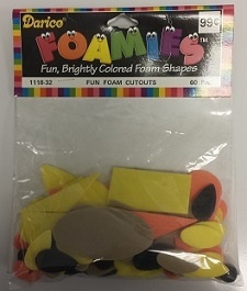 Pre-Cut Shapes in Black, Orange, Tan & Yellow #1118-32