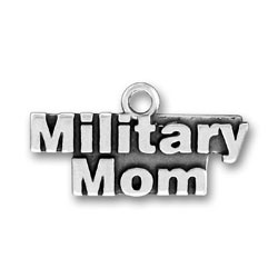 Sterling Silver Charm- Military Mom