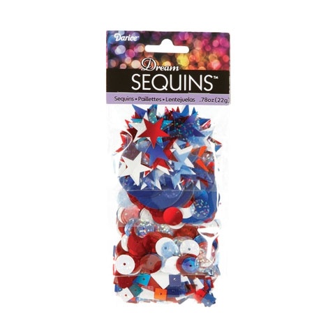 Dream Sequins™ - Bright Red, White, & Blue