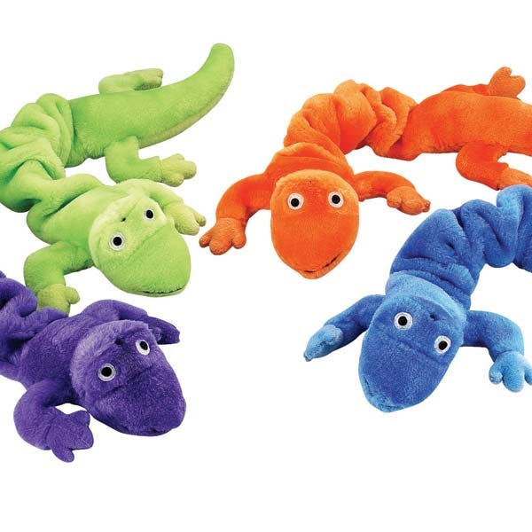 Zanies Bungee Geckos 16" Set Of 4 Dog Toy