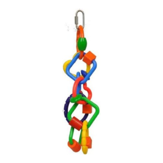 Ae Cage Company Happy Beaks Plastic Rings and Blocks Bird Toy