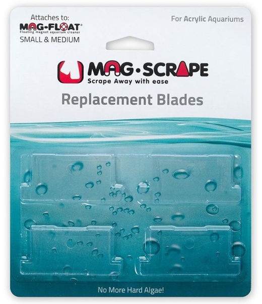 Mag Float Replacement Blades for Small & Medium Acrylic Cleaners - 4 Count