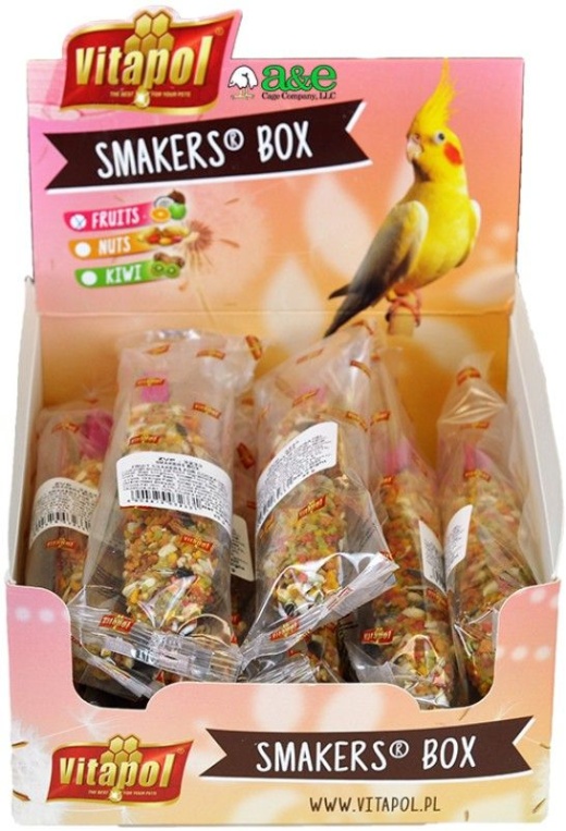 A&E Cage Company Smakers Cockatiel Fruit Treat Sticks - 12 Count