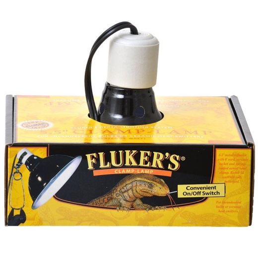Flukers Clamp Lamp With Switch - 75 Watt (5.5")
