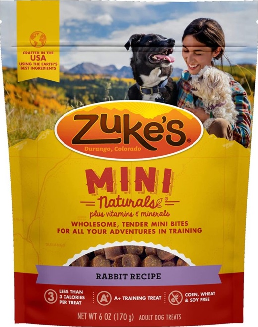 Zukes Mini Naturals Dog Treat - Wild Rabbit Recipe - Ds