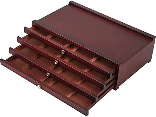 Meeden 4-Drawer Wood Artist Supply Storage Box, Portable Beechwood  Multifunctional Pencil Brush Organizer Wood Box With Drawer&Compartments  For Pastels, Pencils, Pens, Makeup Brushes(Mahogany Color)