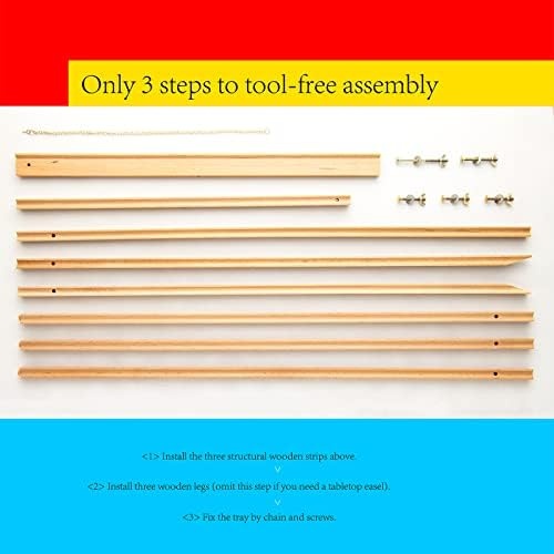 Meeden 4Pcs Wood Display Tripod, Max Height 64'' Holds Up To 40/11Lb,  Solid Beech Wood Easel Stand For Wedding Sign, Artist Floor Easel With  Tray, Adjustable For Painting, Canvas, Poster, Sign