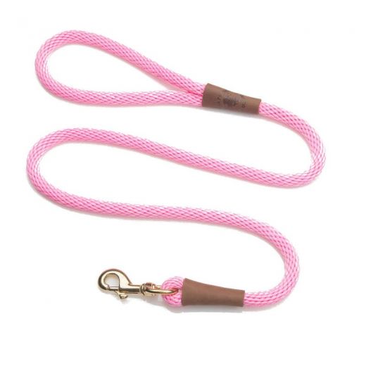 Mendota Snap Leash - Large 1/2 Inch - Pink / 4 Feet