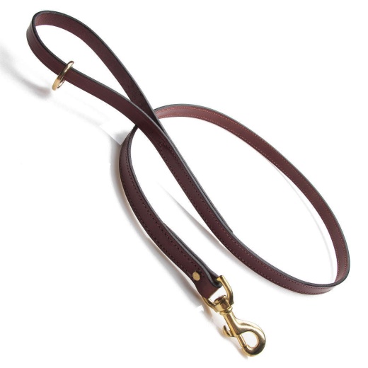 Leather Snap Leash - Chestnut - Standard / 4 Feet