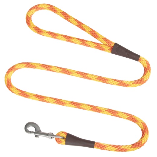 Mendota Snap Leash - Large 1/2 Inch - Brown / 6 Feet