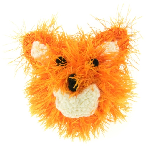 Ballhead Fox - Handmade Squeaky Dog Toy