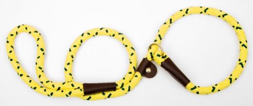 Mendota Slip Leash - Large 1/2 Inch - Hi Viz Yellow / 4 Feet