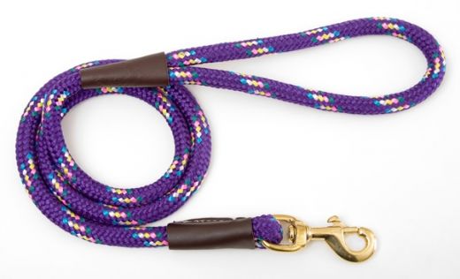 Mendota Snap Leash - Large 1/2 Inch - Purple Confetti / 4 Feet