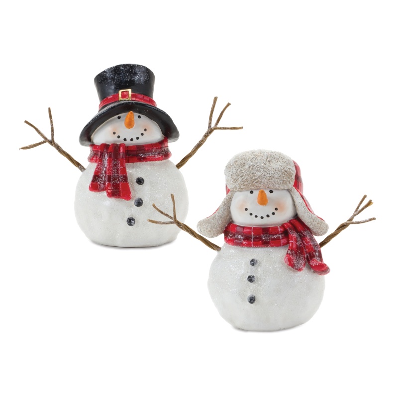 Snowman (Set Of 4) 6”H Resin