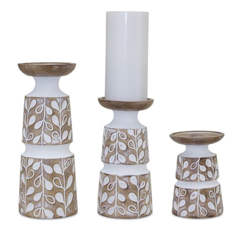 Candle Holder Set of 3 Resin