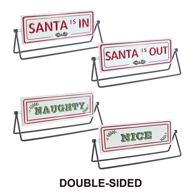 Reversible Santa Sign (Set of 2)