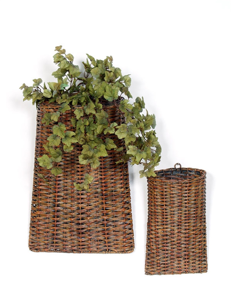 Baskets (Set of 2) 12"H, 18"H Rattan