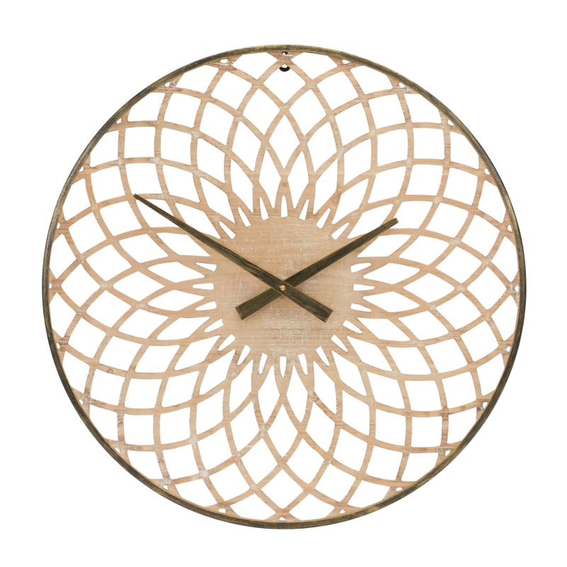 Wall Clock 23.75”D Mdf/Iron
