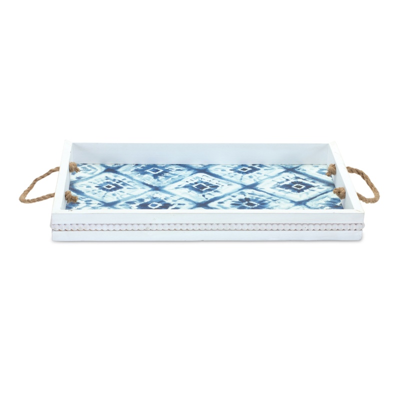 Tray (Set Of 2) 20"L X 12"W X 2"H Wood