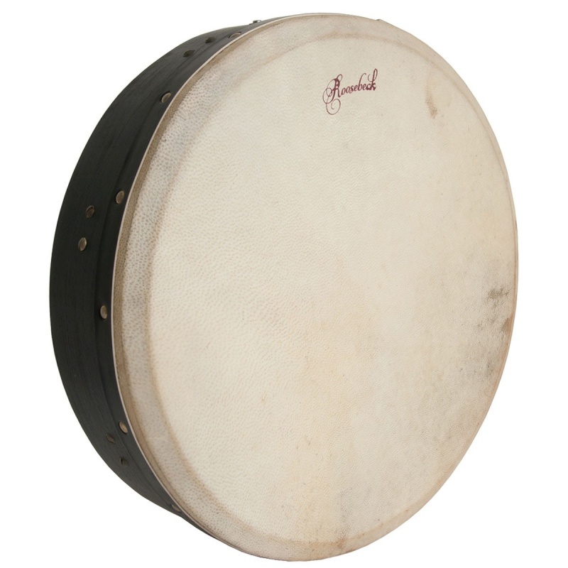 Roosebeck Tunable Mulberry Bodhran Single-Bar 14-By-3.5-Inch - Black