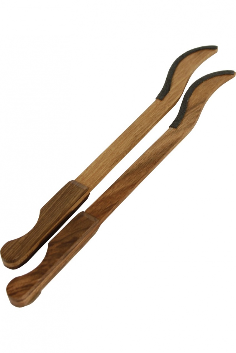 Roosebeck Dulcimer Hammers Walnut Leather Padded - Pair