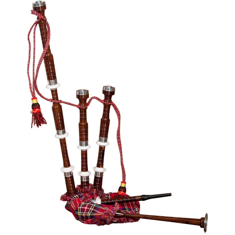 Roosebeck Full Size Sheesham Bagpipe With Tartan Cover