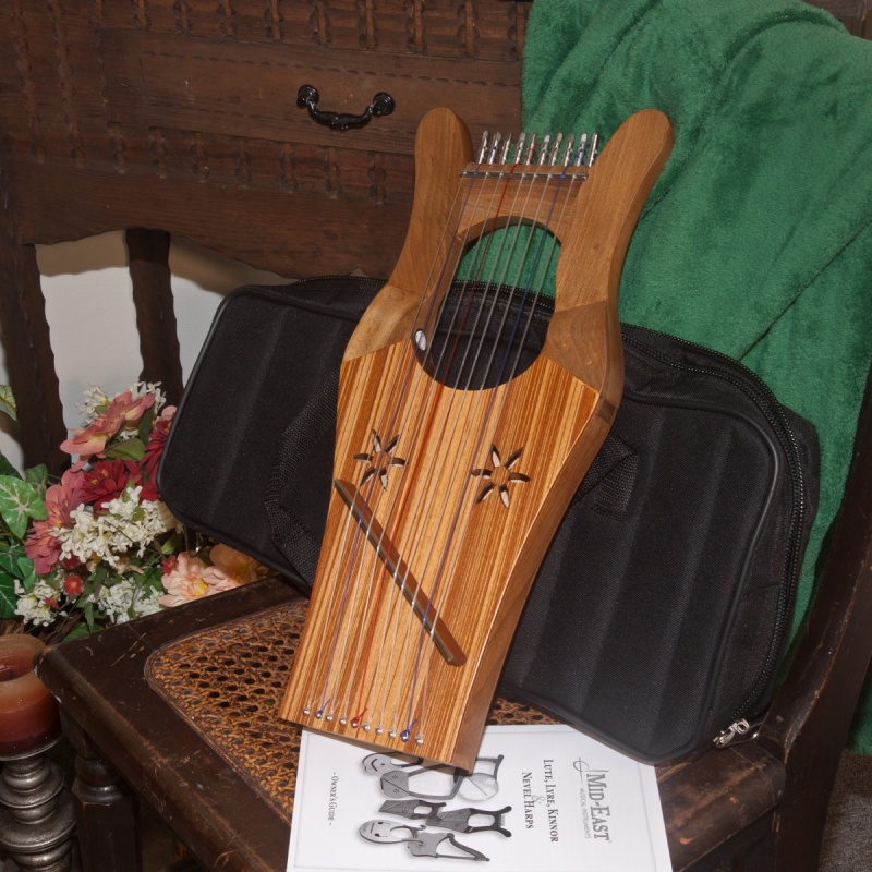 Mid-East Mini Kinnor Harp - Walnut