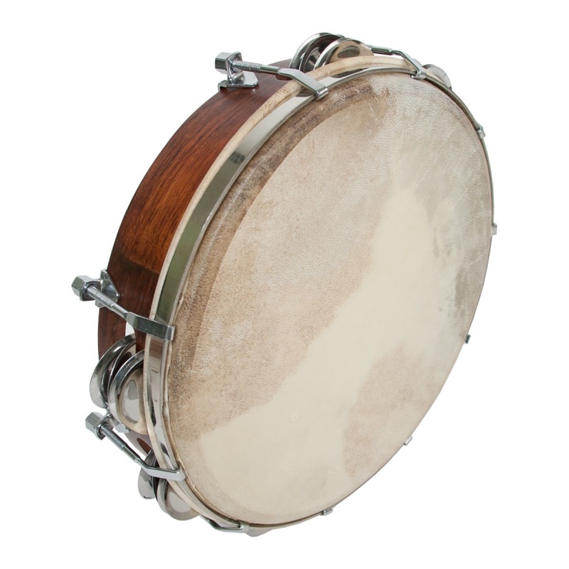 Mid-East Tunable Sheesham Tambourine 10-Inch