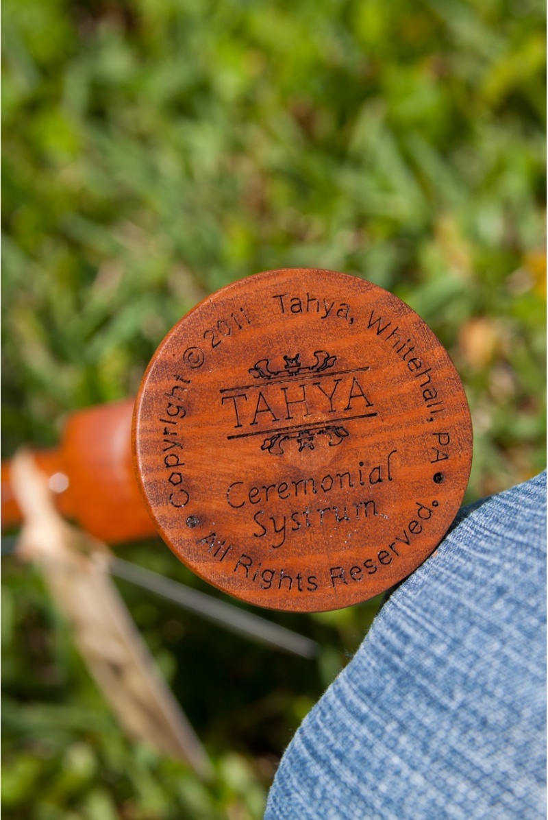 Tahya Ceremonial Systrum - Red Cedar 16-Inch Tall