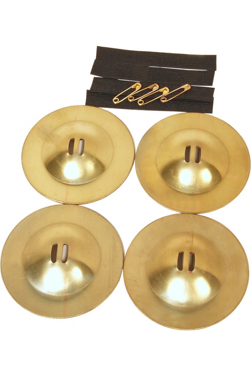Mid-East Super Size Solid Brass Edge Finger Cymbals 2.7-Inch