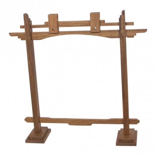 Dobani Pedestal Gong Stand 10-Inch - Walnut