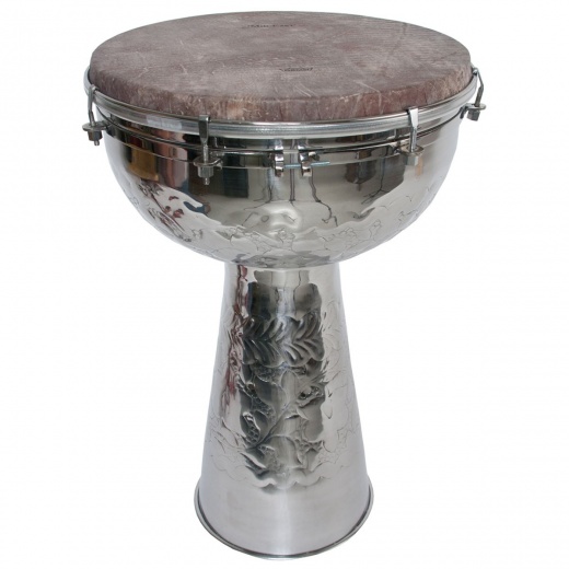 Mid-East Metal Doumbek with Skyndeep Head and Internal Jingles - 12-By-18-Inch