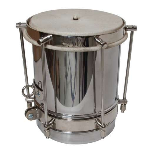 Dobani Steel Plated Brass Cuica With Goatskin Head 7-By-5-Inch