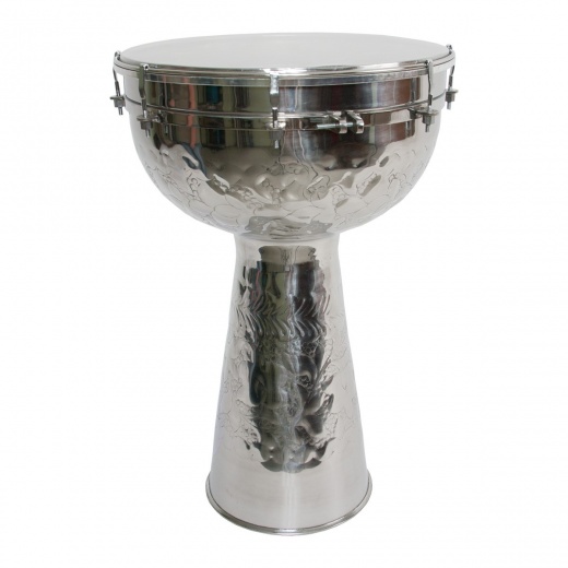 Mid-East Metal Doumbek With Synthetic Head 12-By-20-Inch