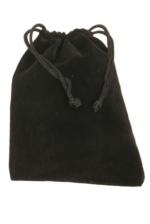 Mid-East Velvet Drawstring Bag 4-By-5.5-Inch - Black