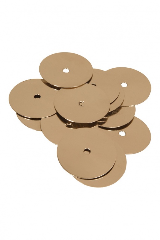 Mid-East Nickel Plated Brass Tambourine Jingles 100-Count *Blemished