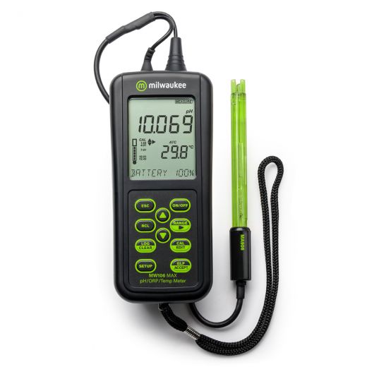 Milwaukee Max Waterproof Ph/Orp/Temp Logging Portable Meter