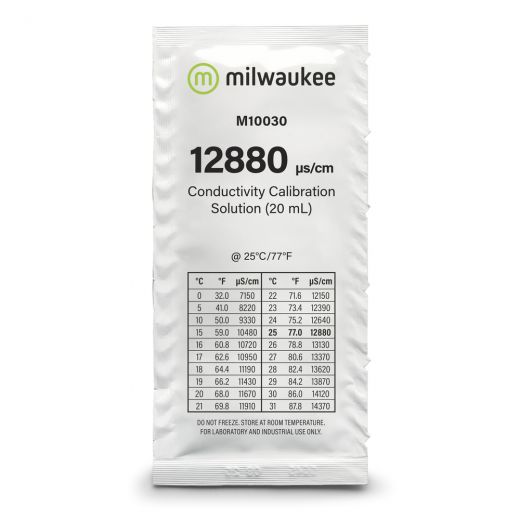 Milwaukee 12880 µS/Cm Conductivity Calibration Solution Sachets (25)