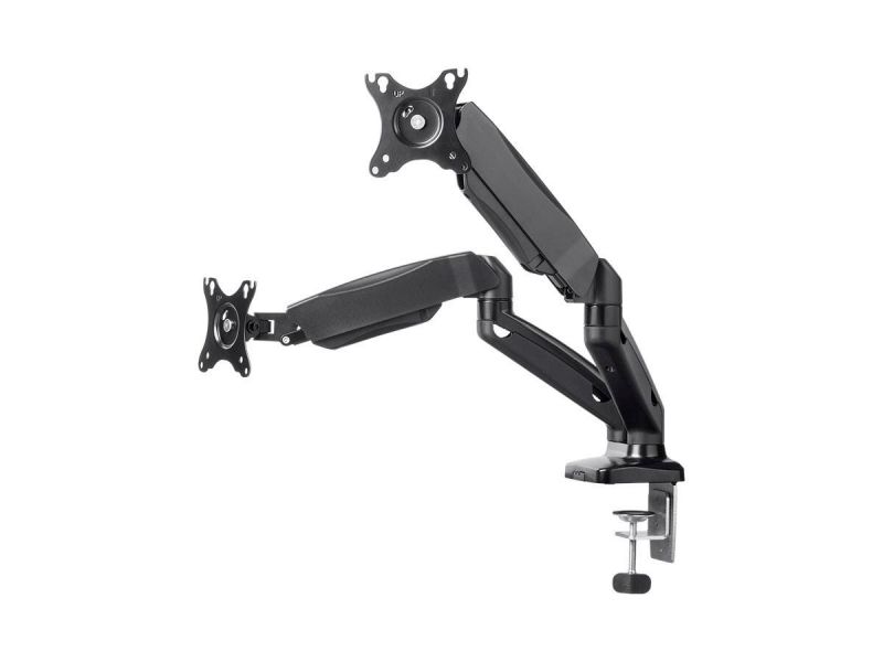 Workstream Dual Monitor Adjustable Gas Spring Desk Mount, For Smaller Screens Up To 27In