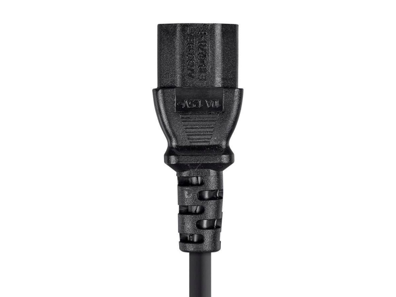Monoprice Power Cord - Nema 5-15P To Iec 60320 C13, 18Awg, 10A/1250W, 125V, 3-Prong, Black, 6Ft, 6-Pack