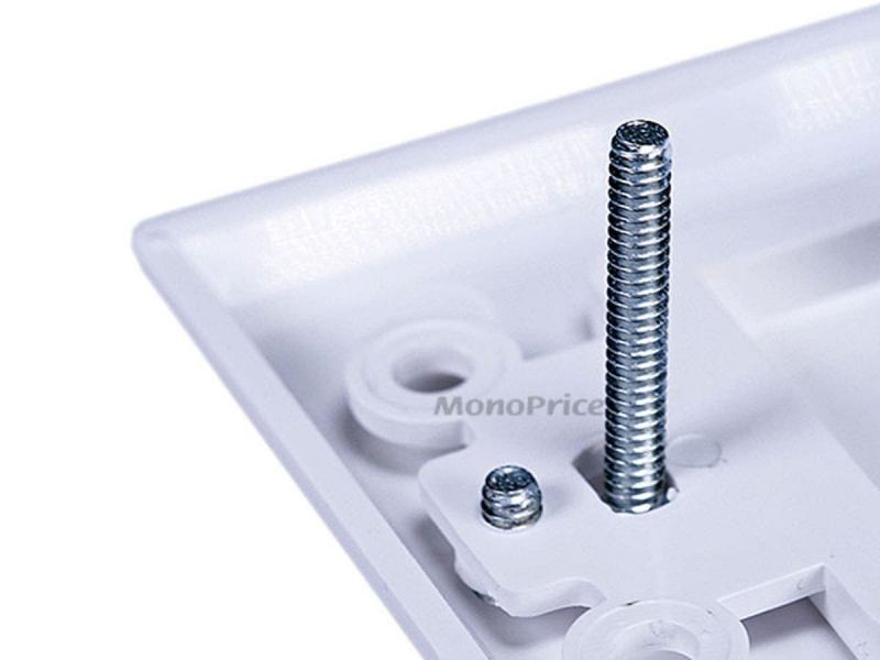 Monoprice High Quality Banana Binding Post Two-Piece Inset Wall Plate For 3 Speakers - Coupler Type