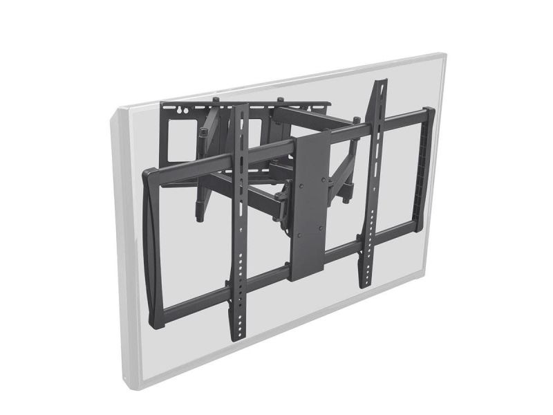 Monoprice Commercial Series Full-Motion Articulating Tv Wall Mount Bracket For Led Tvs 60In To 100In, Max Weight 176Lbs, Extends From 2.8In To 24.6In, Vesa Up To 900X600, Concrete & Brick, No Logo