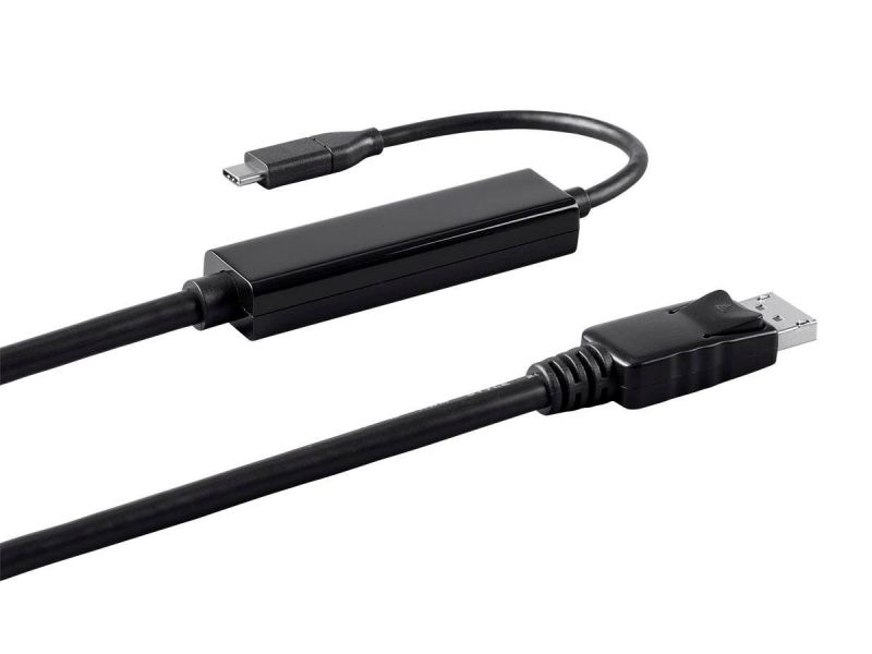 Monoprice Usb Type-C To Displayport 3.1 Cable - 5Gbps, Active, 4K@60Hz, Black, 6Ft
