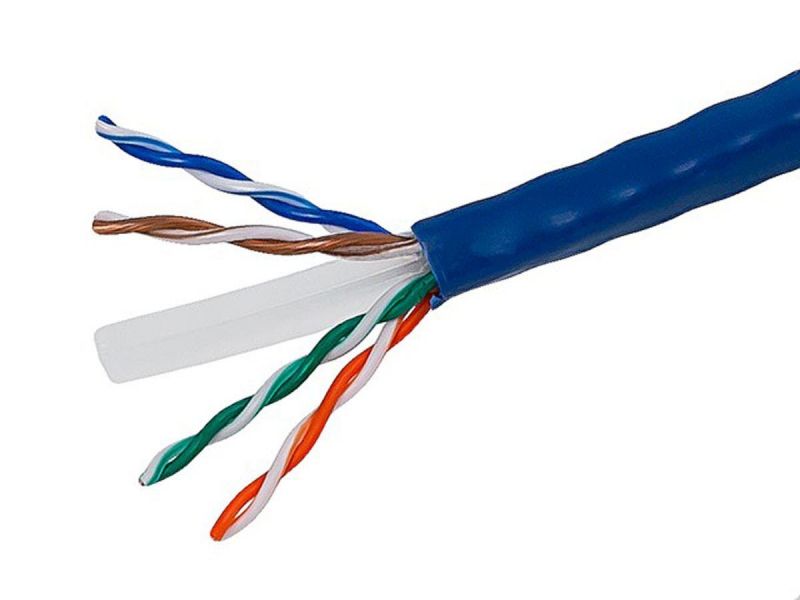 Monoprice Cat6 Ethernet Bulk Cable - Stranded, 550Mhz, Utp, Cm, Pure Bare Copper Wire, 24Awg, 500Ft, Blue