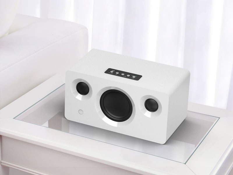 Monoprice Soundstage3 120 Watt Truewireless Stereo (Tws) Bluetooth Speaker With Qualcomm Aptx Audio, White