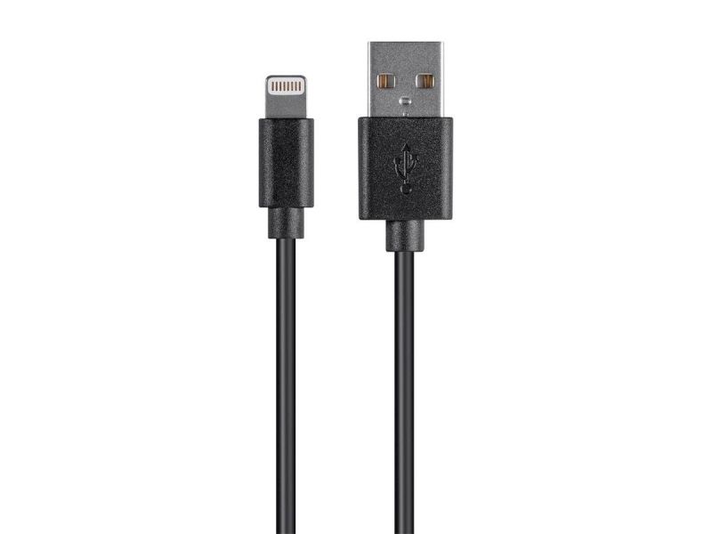 Monoprice Lightning To Usb Cable - Apple Mfi Certified, Black, 3Ft