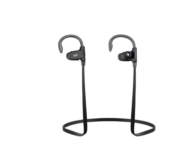 Monoprice Move Waterproof Sweatproof Ipx7 Wireless Bluetooth Earphones With Adjustable Ear Hooks, Built-In Mic, Qualcomm Cvc 6.0 Echo Cancelling And Noise Suppression, And Qualcomm Aptx Audio