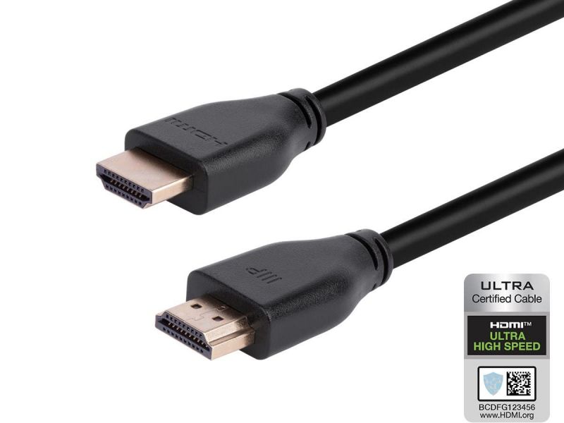 Monok Certified Ultra High Speed Hdmi Cable - Hdmi 2.1, 8K@60Hz, 48Gbps, Cl2 In-Wall Rated, 28Awg, 3M, Black - 5 Pack
