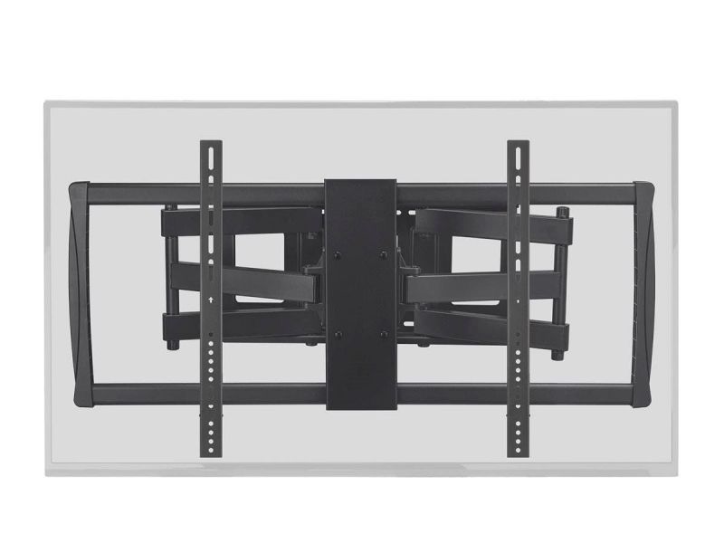 Monoprice Commercial Series Full-Motion Articulating Tv Wall Mount Bracket For Led Tvs 60In To 100In, Max Weight 176Lbs, Extends From 2.8In To 24.6In, Vesa Up To 900X600, Concrete & Brick, No Logo